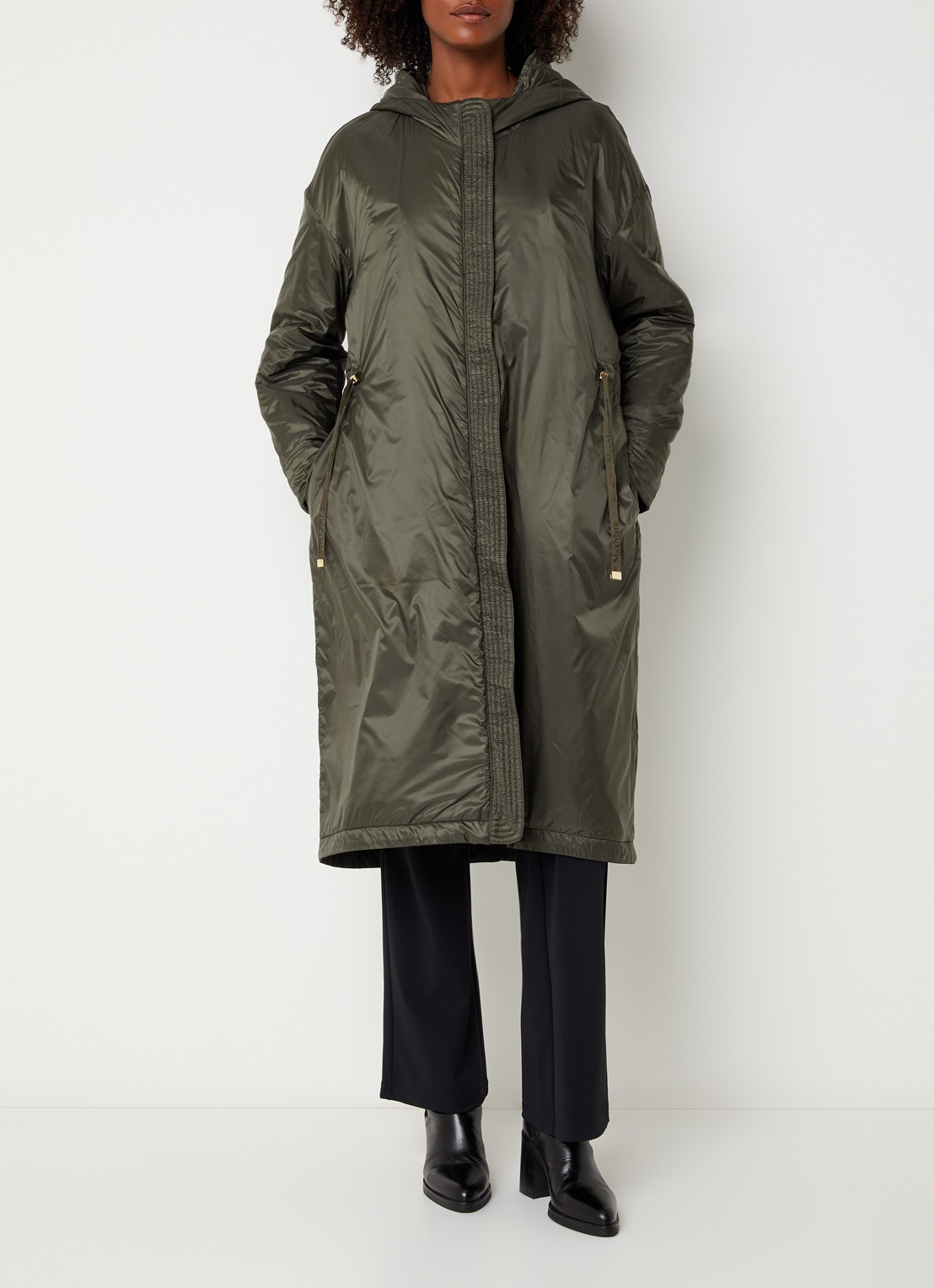 Max Mara Parka met steekzakken - voorkant 3 khaki