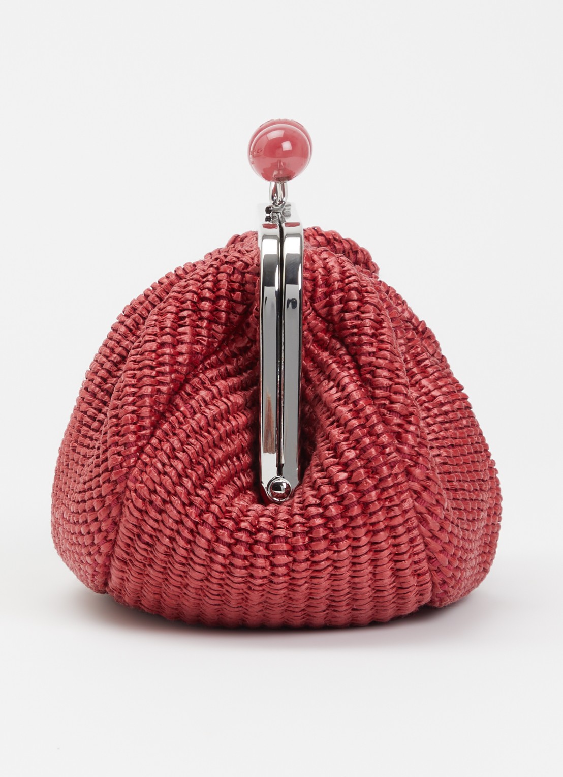 Max Mara Pasticcino Small clutch met gevlochten detail en afneembare schouderriem - detail 3 cranberryrood