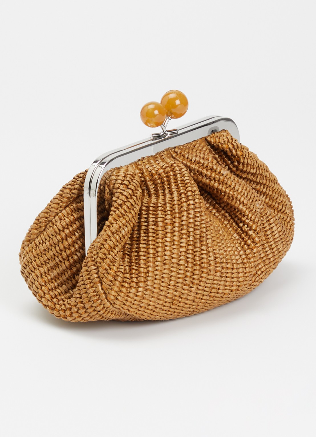 Max Mara Pasticcino Small clutch met gevlochten detail en afneembare schouderriem - achterkant 2 orange