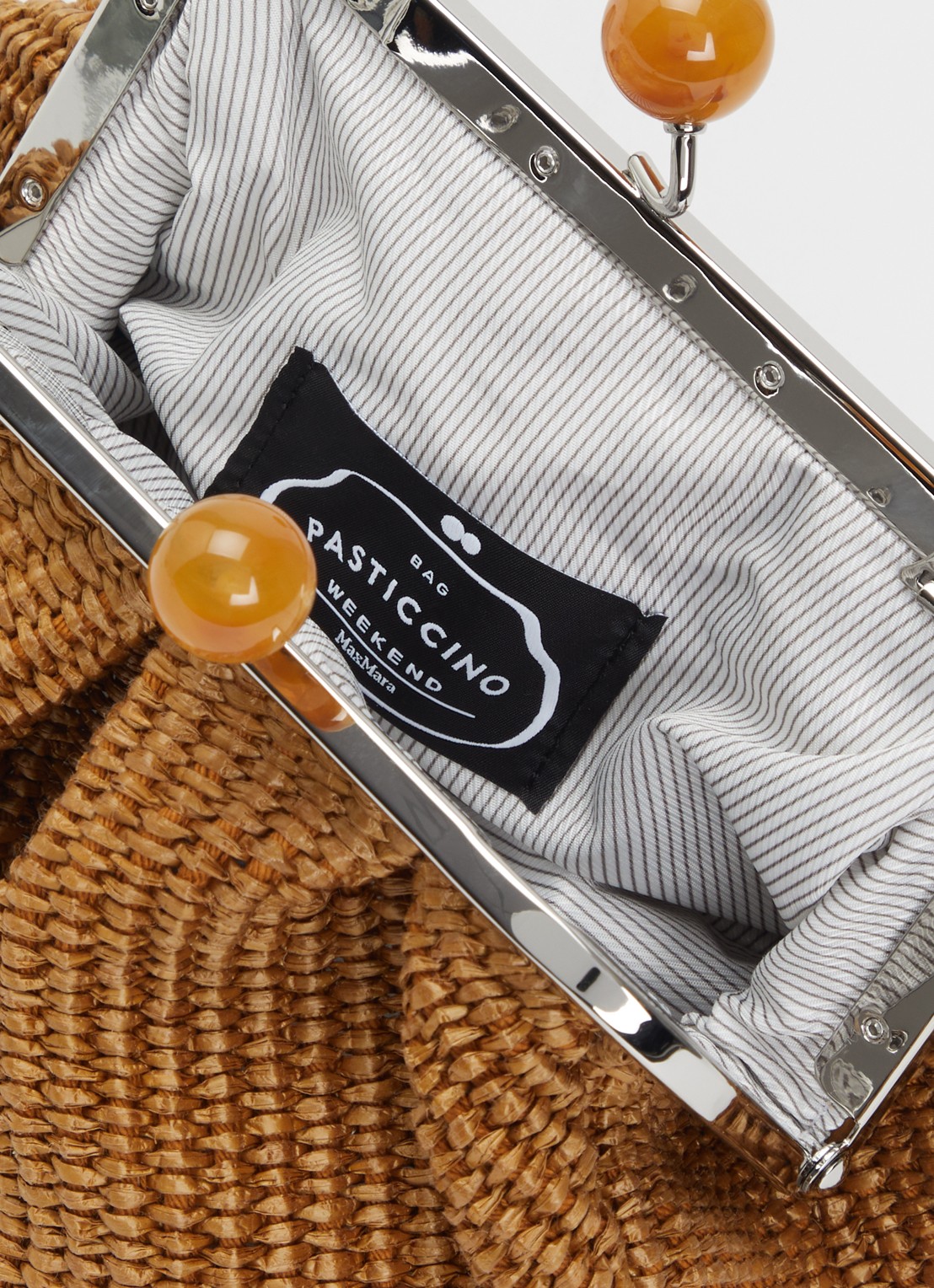 Max Mara Pasticcino Small clutch met gevlochten detail en afneembare schouderriem - detail 3 orange