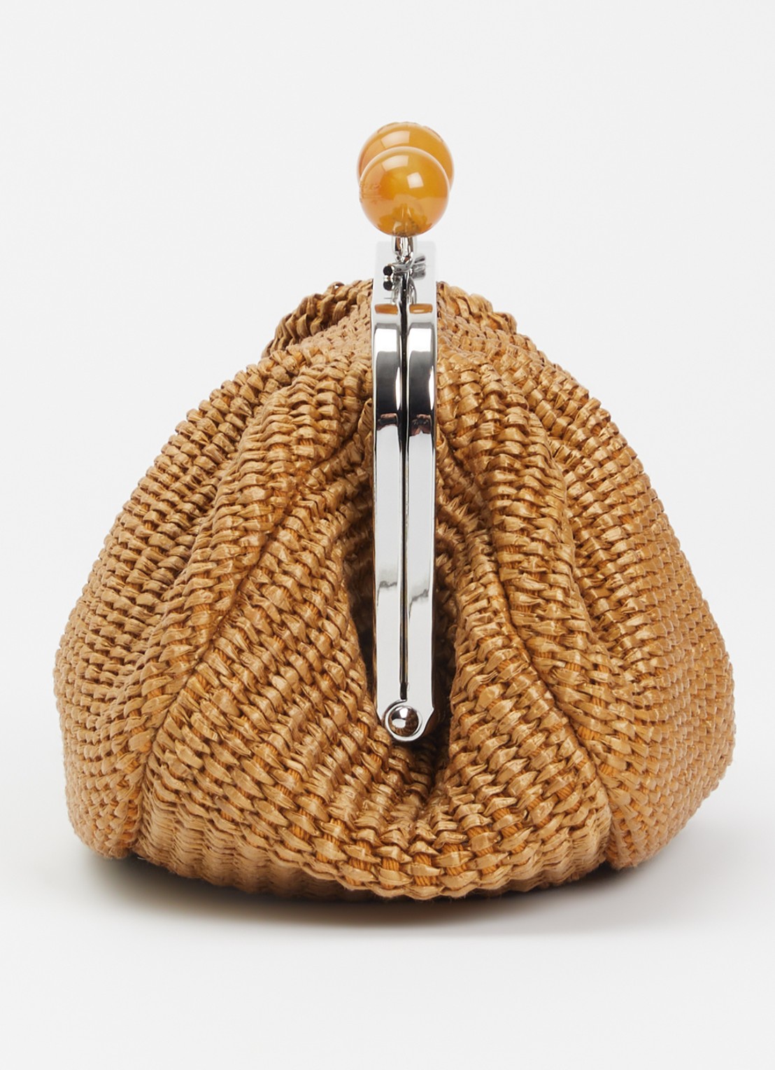 Max Mara Pasticcino Small clutch met gevlochten detail en afneembare schouderriem - detail 4 orange