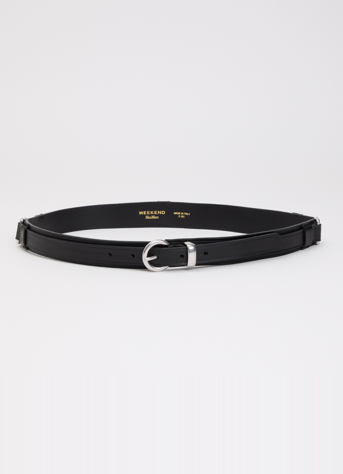 Max Mara Riem van leer - voorkant 2 zwart