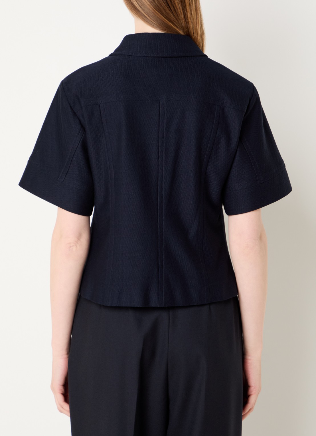 Max Mara Risorsa jack met kraag - achterkant 2 donkerblauw