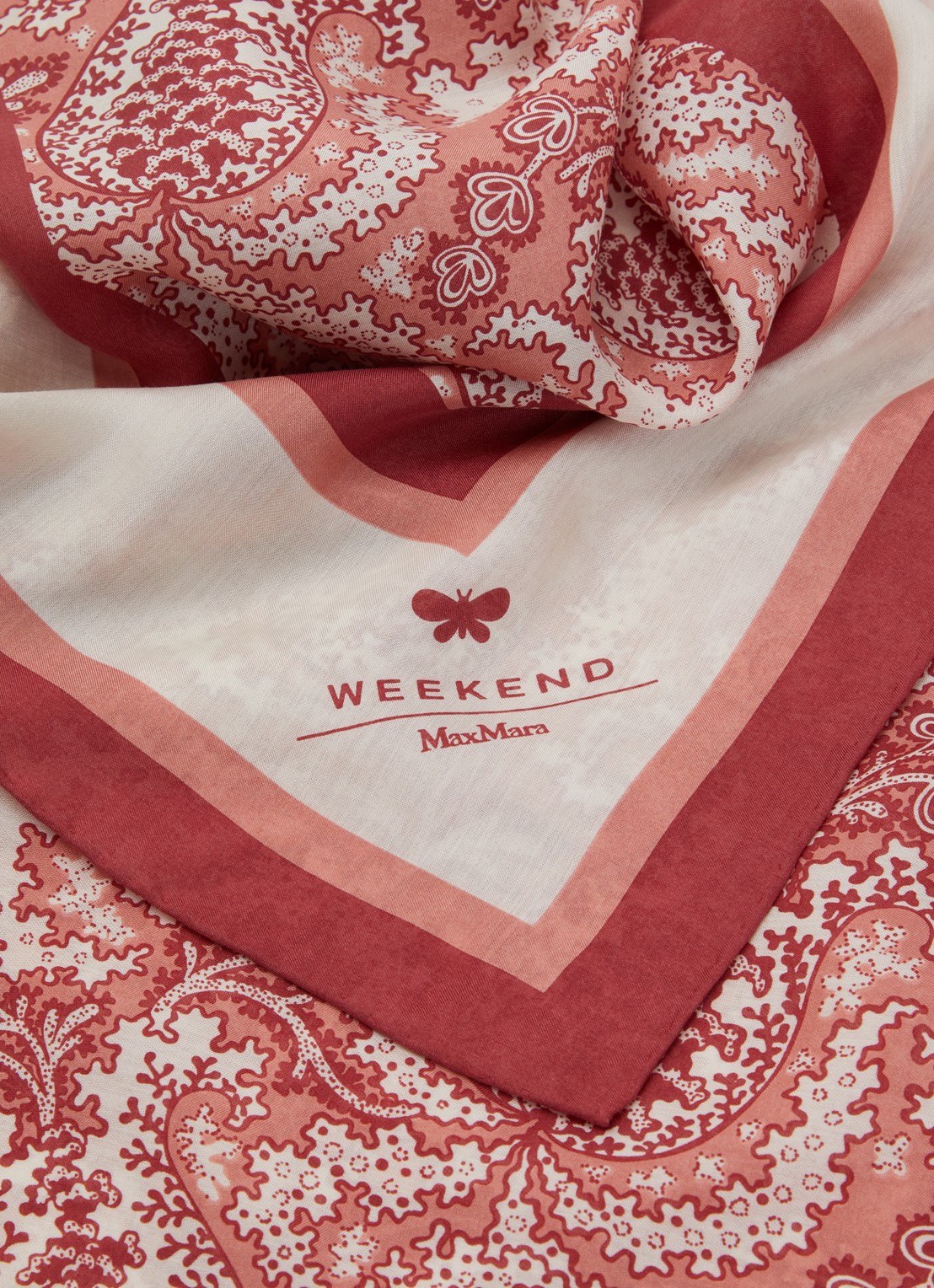 Max Mara Sarong met print - detail 3 oudroze
