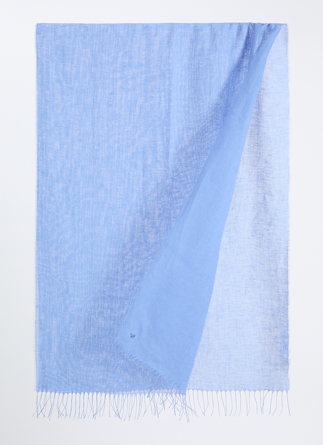 Max Mara Sjaal 189 x 70 cm - detail 2 blauw