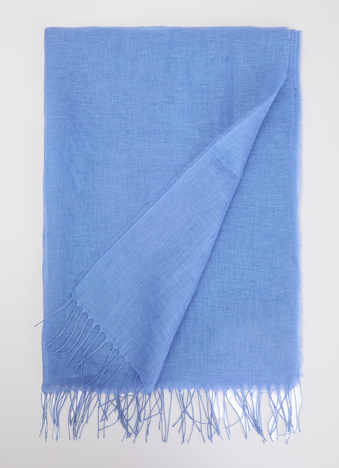 Max Mara Sjaal 189 x 70 cm - voorkant blauw