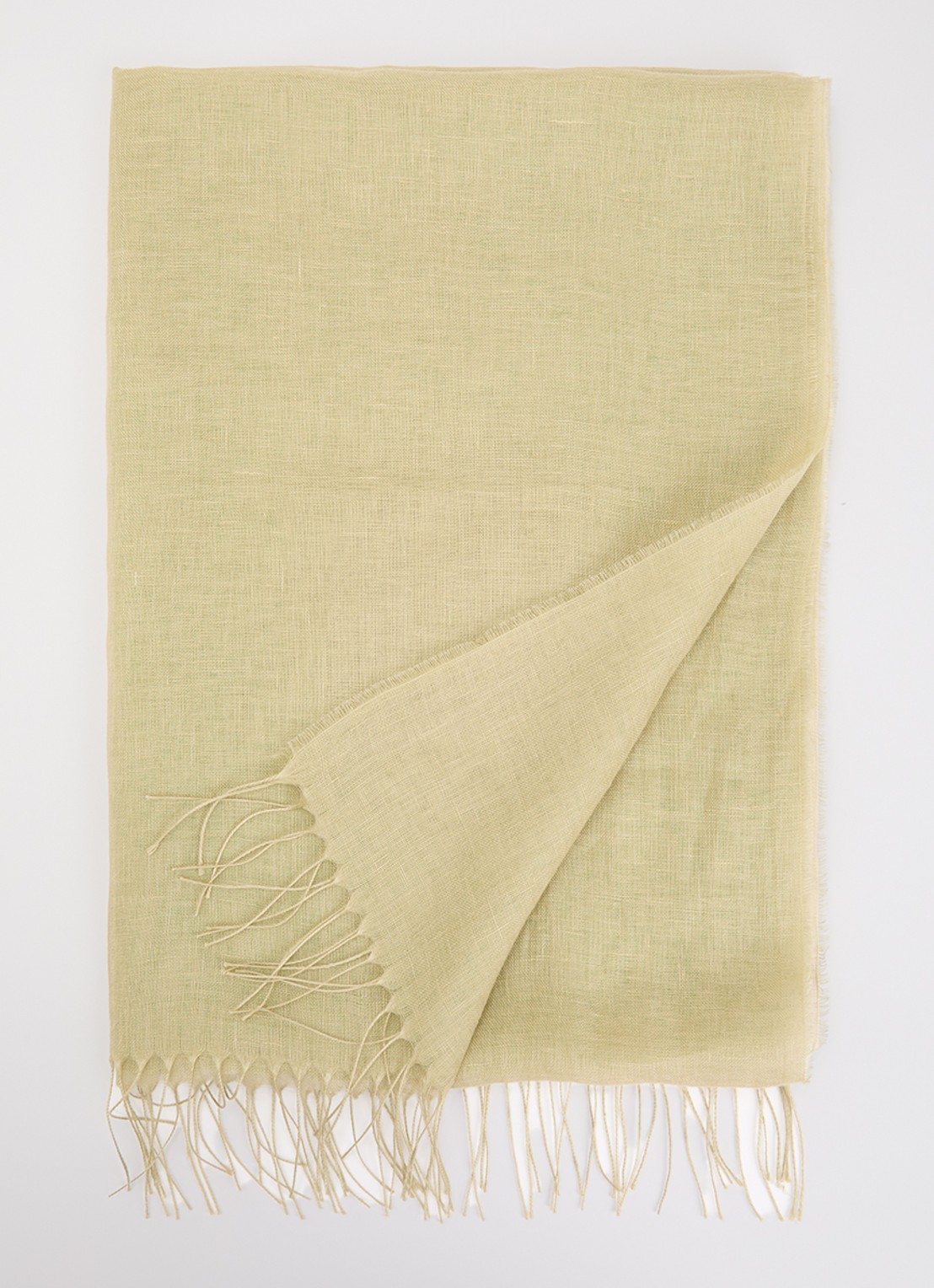 Max Mara Sjaal 189 x 70 cm - voorkant mosgroen