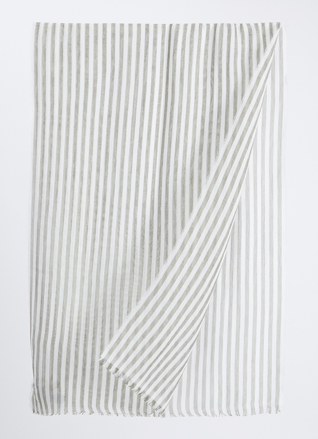 Max Mara Sjaal 202 x 70 cm - detail 2 lindegroen