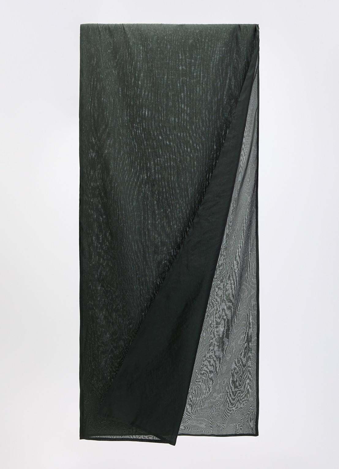 Max Mara Sjaal in zijdeblend 210 x 50 cm  - detail 2 groen