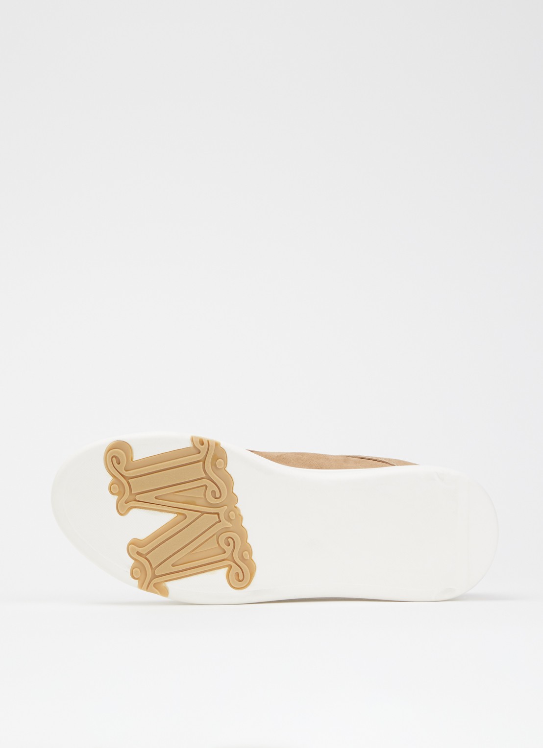 Max Mara Sneaker van suède met details van leer - detail 5 zand