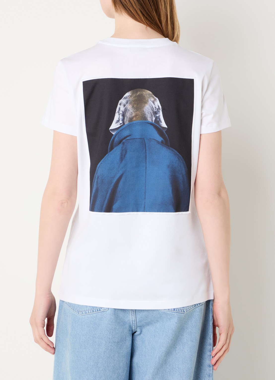 Max Mara T-shirt met front- en backprint - achterkant 4 wit
