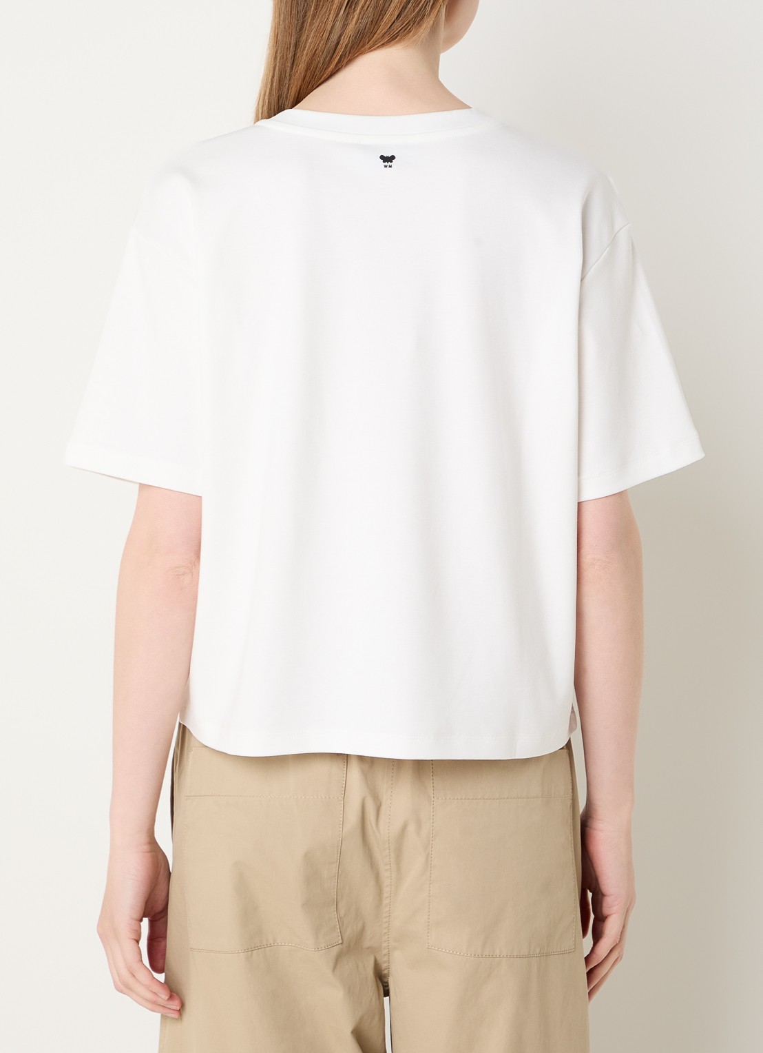 Max Mara T-shirt met logoprint - achterkant 4 wit