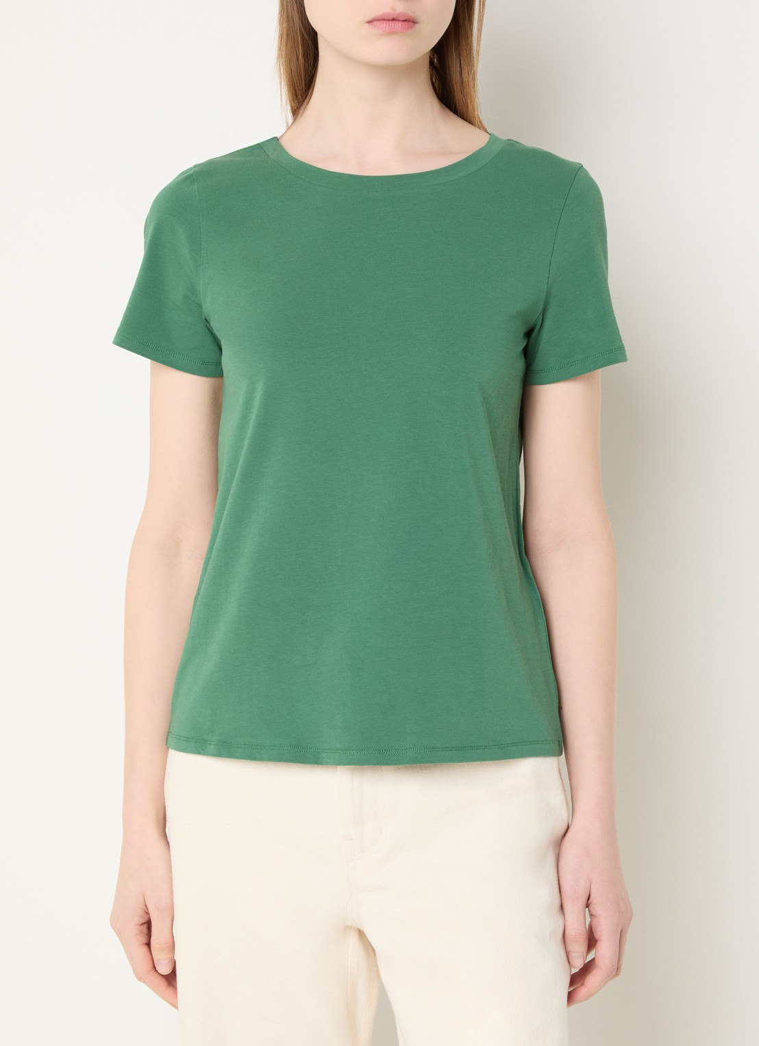 Max Mara T-shirt met ronde hals - detail groen