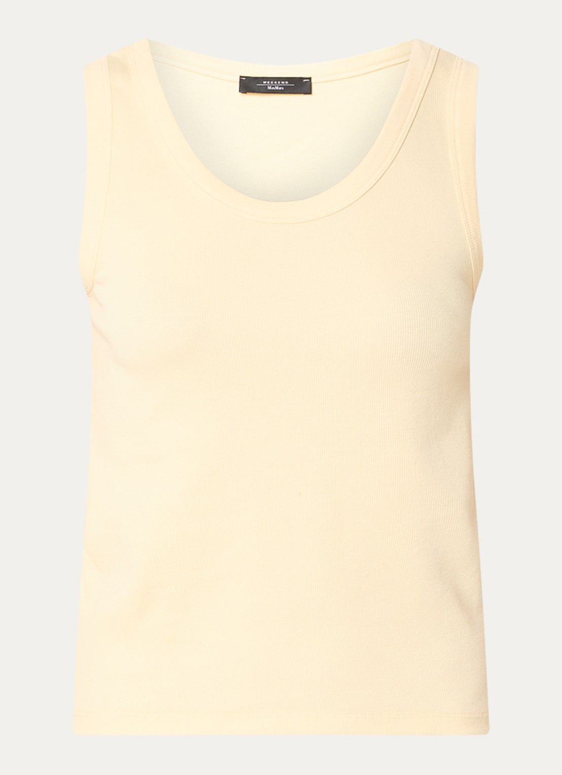 Max Mara Tank top met stretch - voorkant 3 lichtgeel