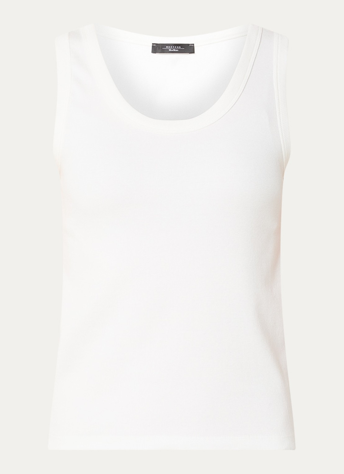 Max Mara Tank top met stretch - voorkant wit