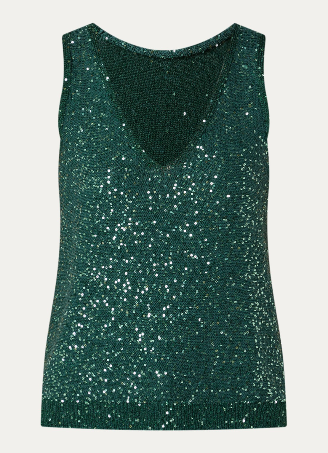 Max Mara Top met pailletten - voorkant 3 groen
