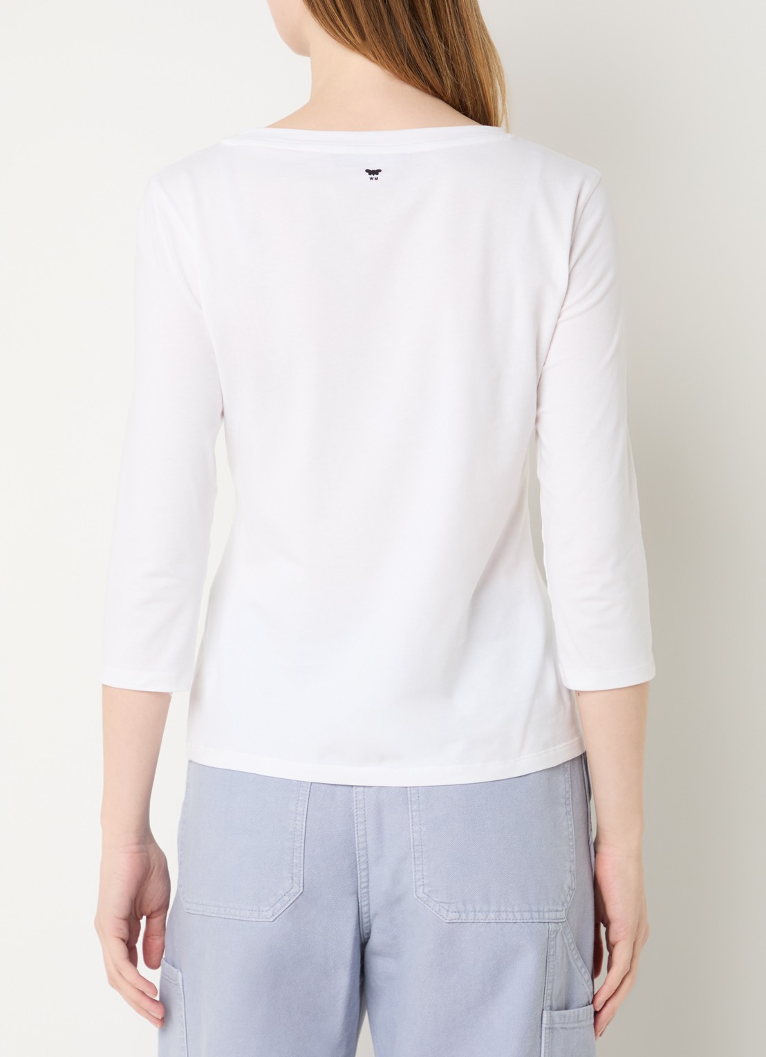 Max Mara Top met ronde hals - achterkant wit