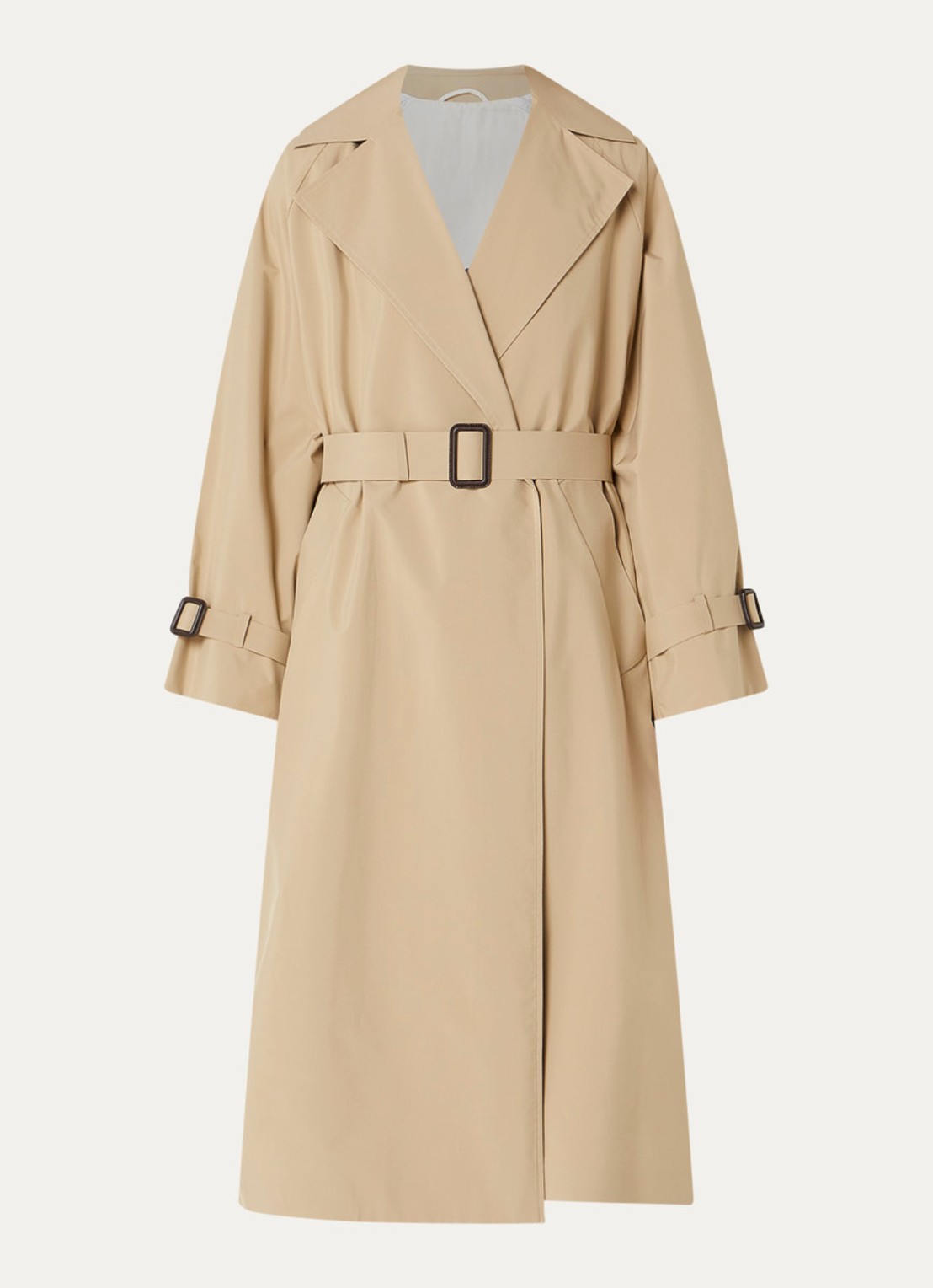 Max Mara Trenchcoat met strikceintuur - voorkant 2 beige