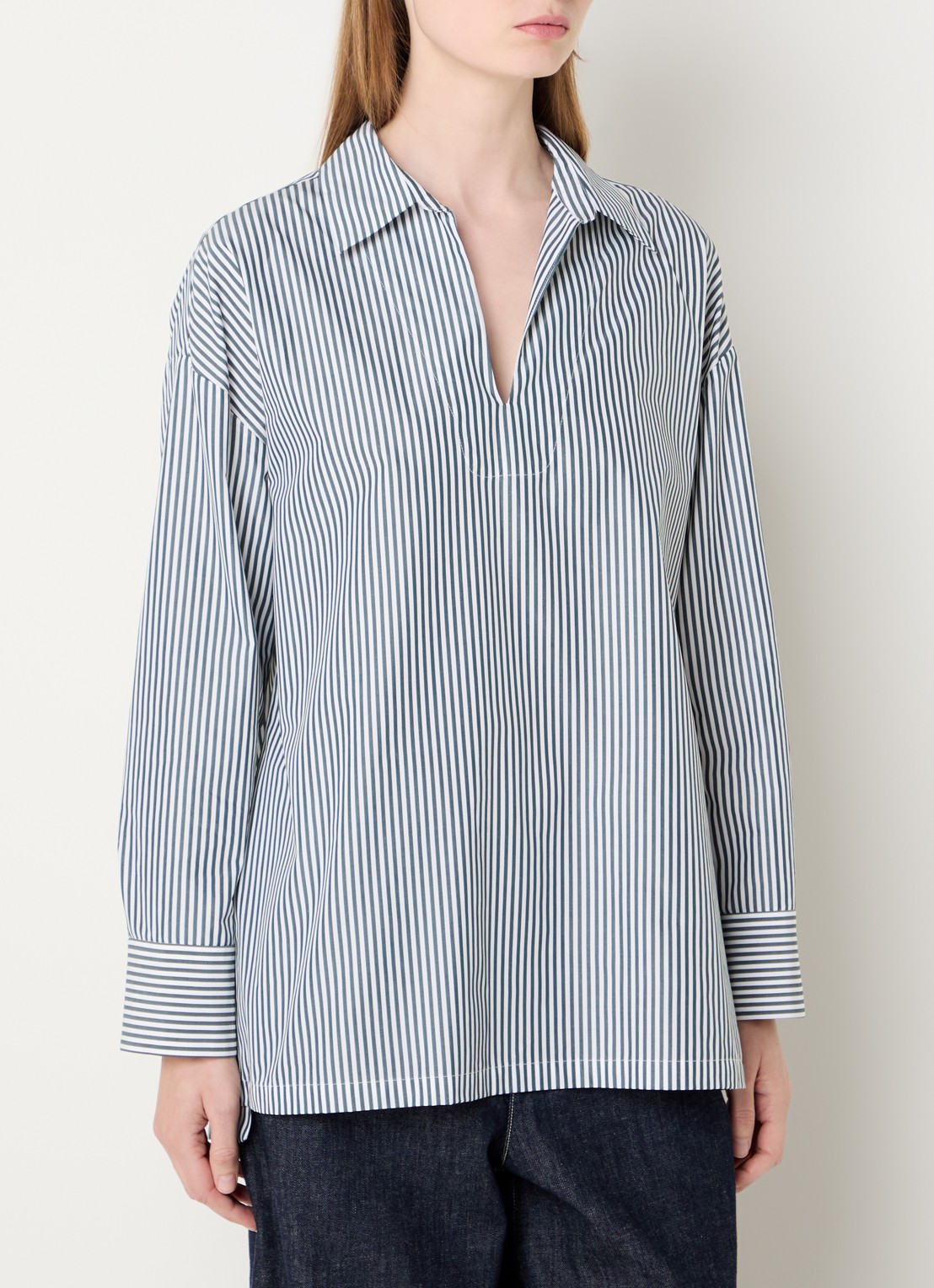 Max Mara Tuniek met streepprint - detail 4 groen
