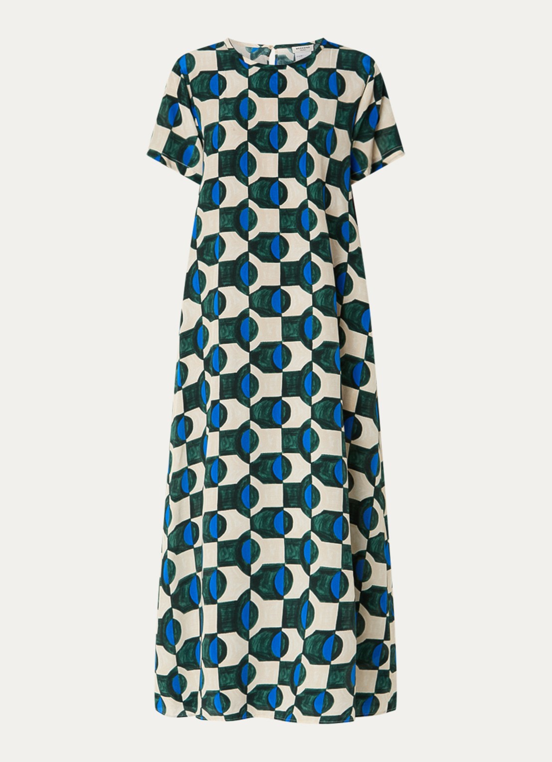 Max Mara Vinci midi jurk van zijde met print - voorkant 3 groen