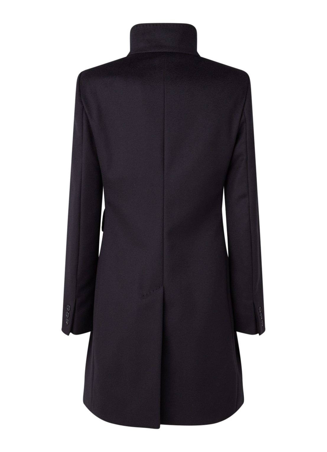 MaxMara Agnese mantel van wol met steekzakken - achterkant 3 donkerblauw