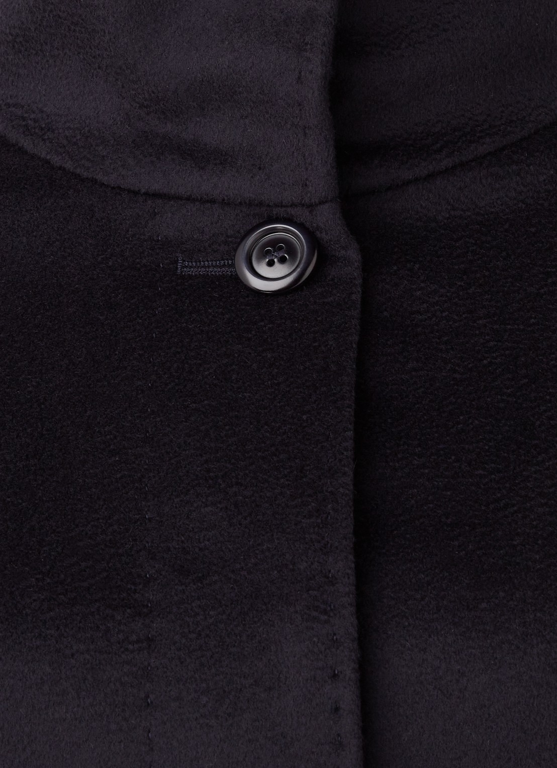 MaxMara Agnese mantel van wol met steekzakken - detail donkerblauw