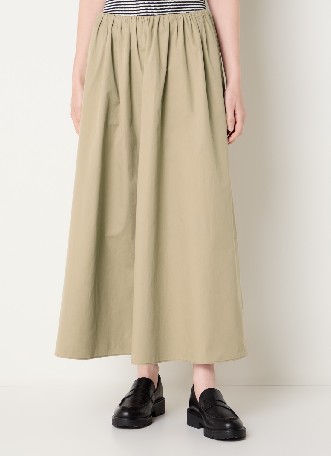 MaxMara Aguzze midi rok met steekzakken - detail 4 beige