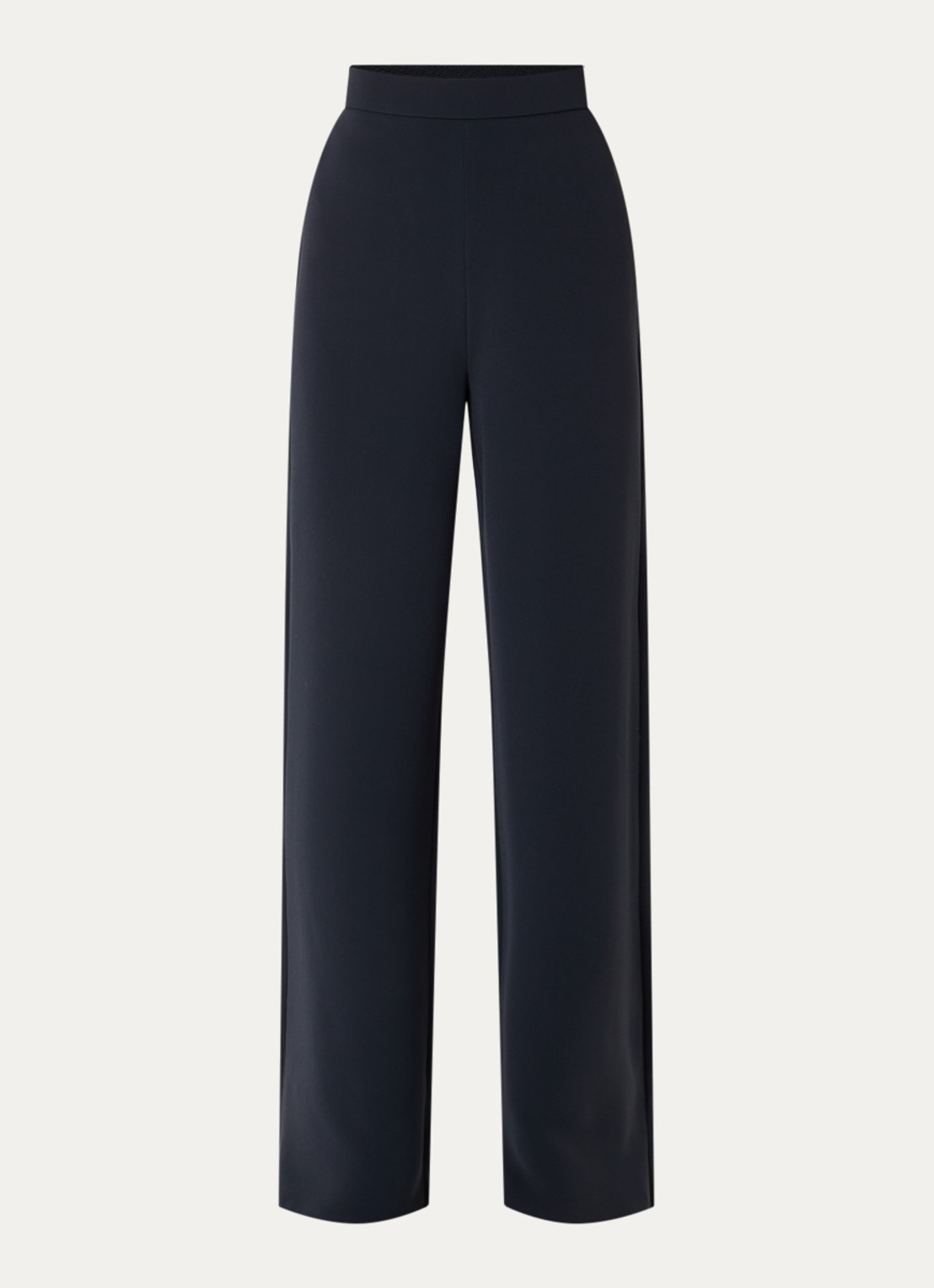 MaxMara Alaggio high waist loose fit pantalon - voorkant 3 donkerblauw