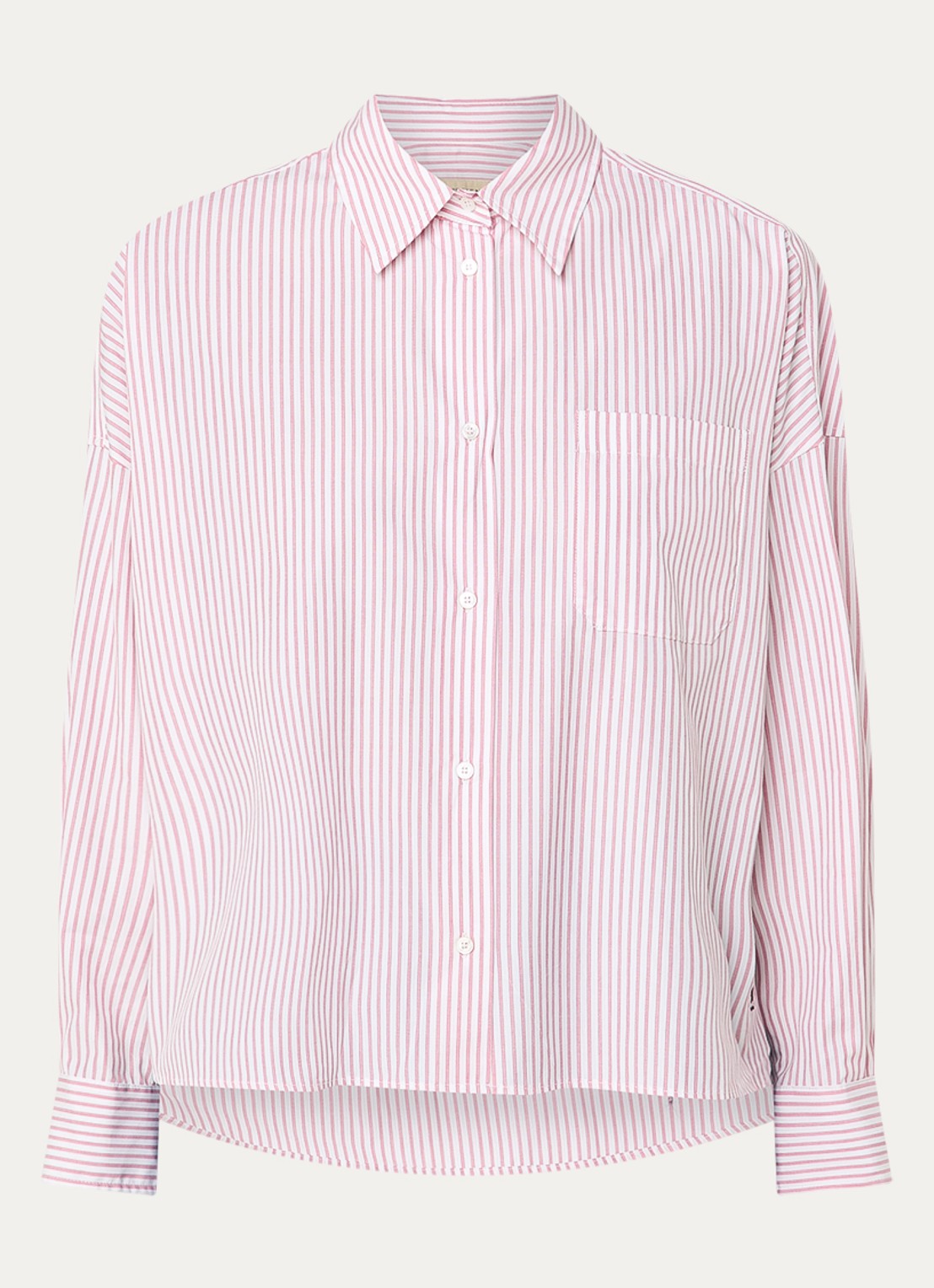 MaxMara Aureo blouse met streepprint - voorkant 3 roze