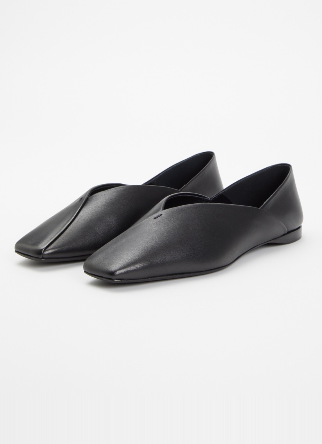 MaxMara Ballerina van lamsleer - detail 3 zwart