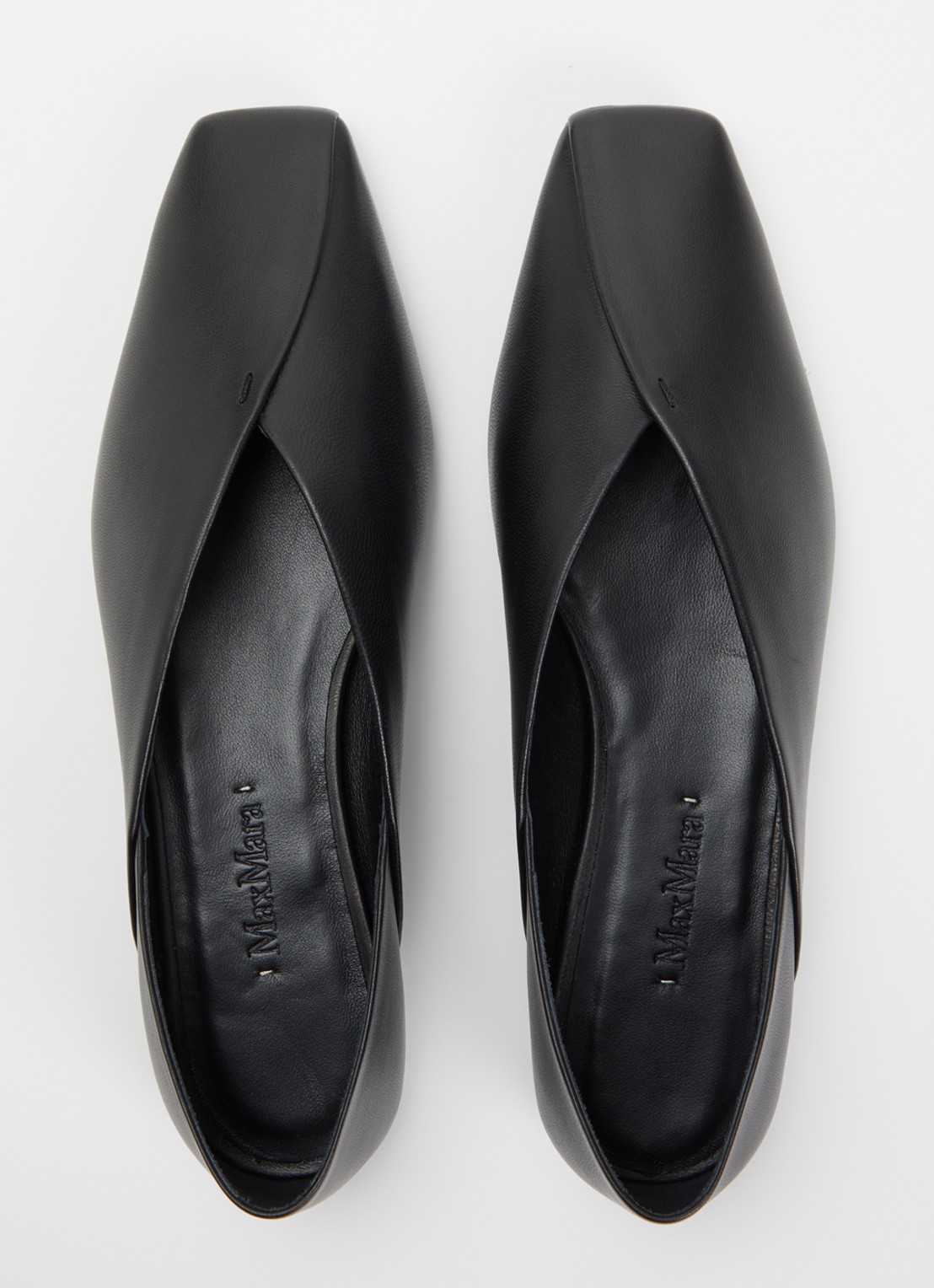 MaxMara Ballerina van lamsleer - detail 5 zwart