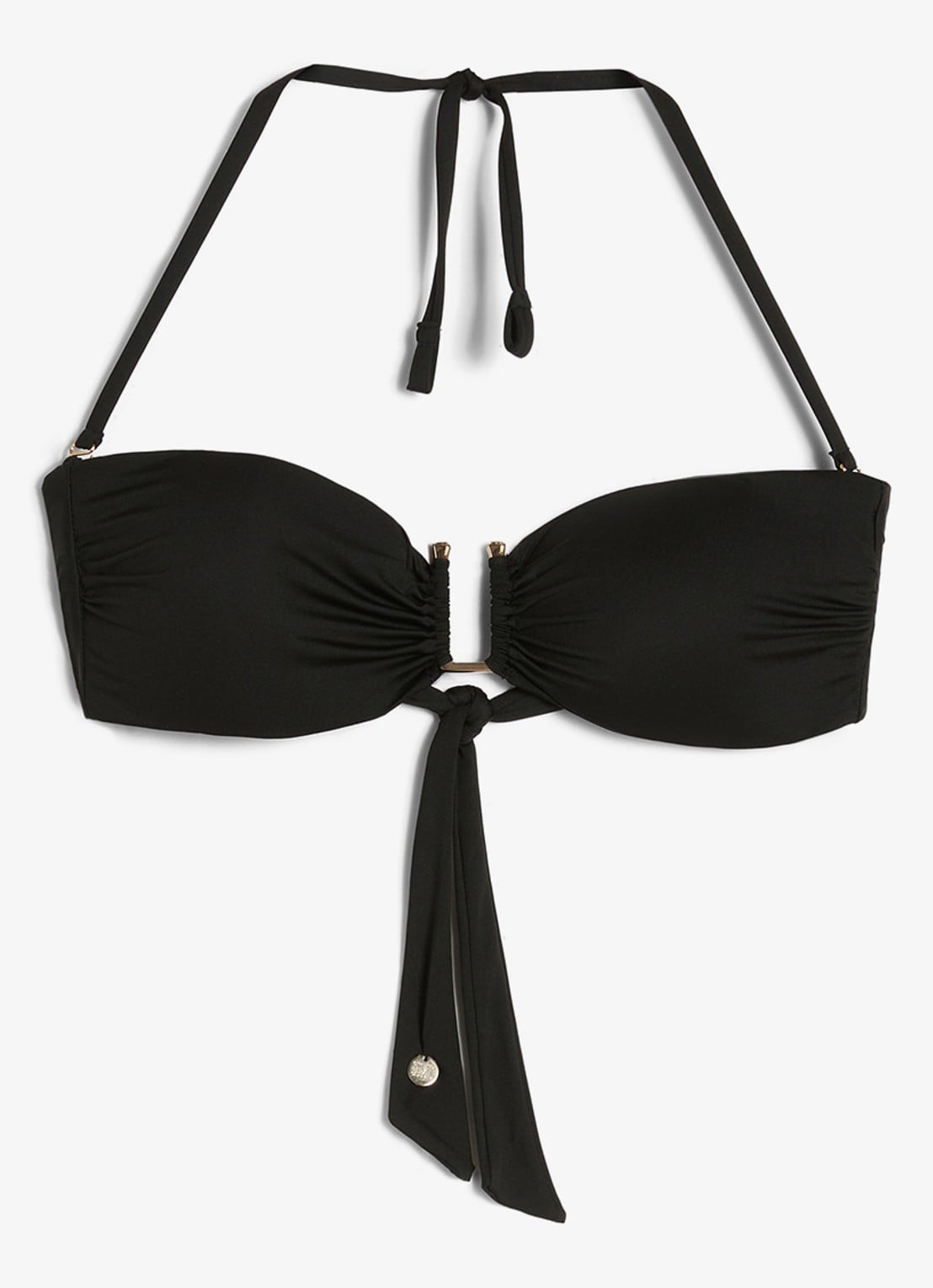 MaxMara Bandeau bikinitop met afneembare bandjes - voorkant zwart