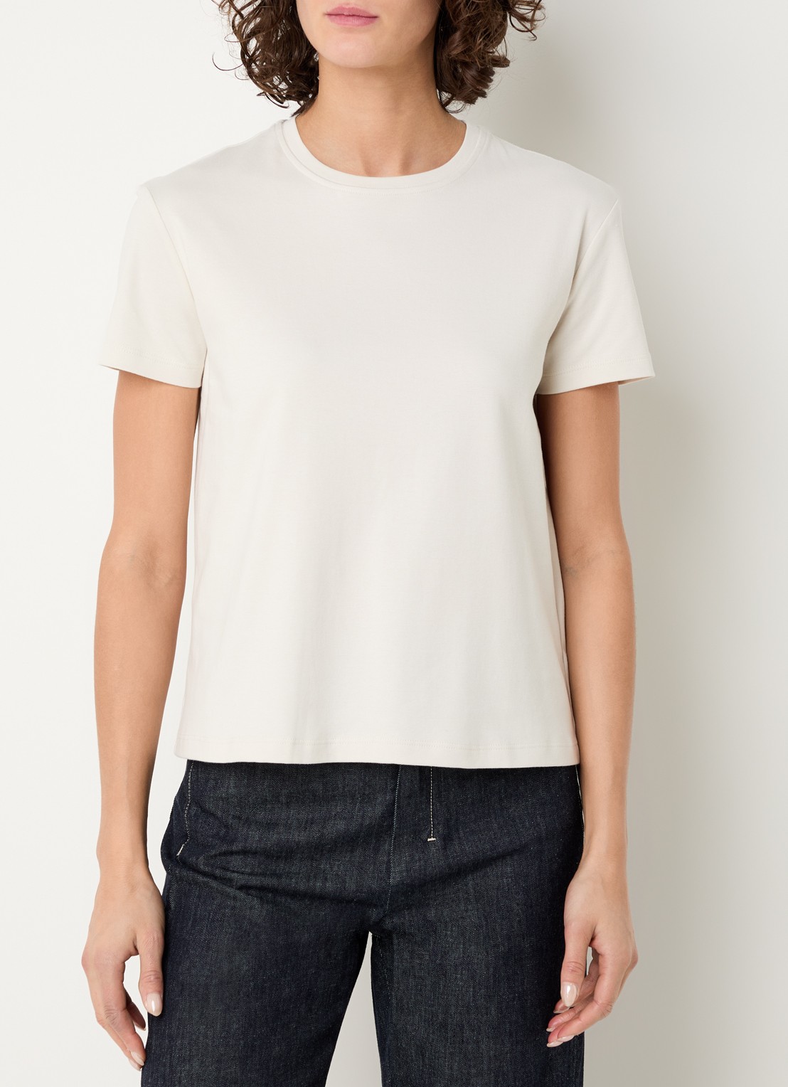 MaxMara Bella T-shirt met logoprint - detail 4 ivoor