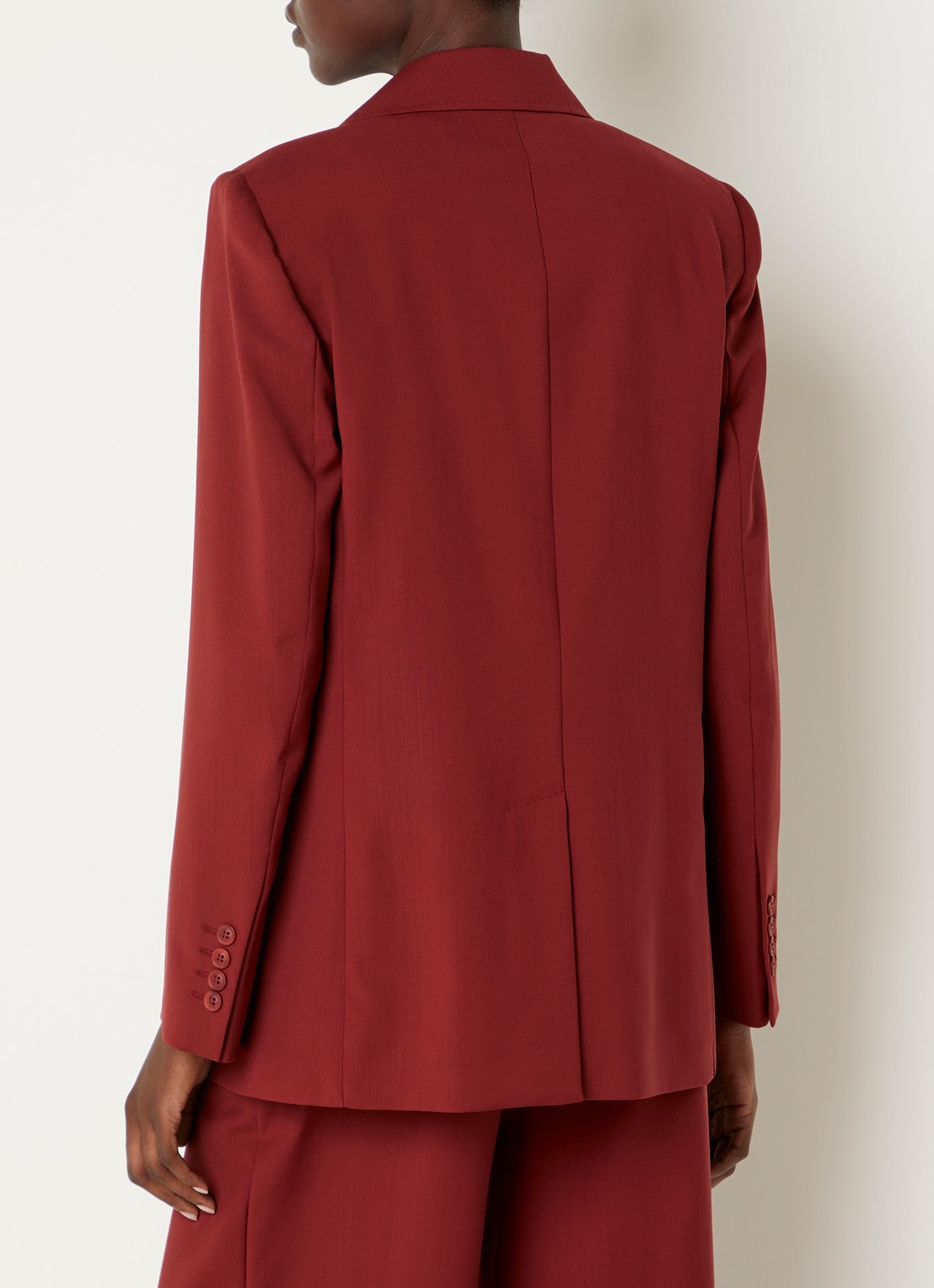 MaxMara Blazer met klepzakken - achterkant rood