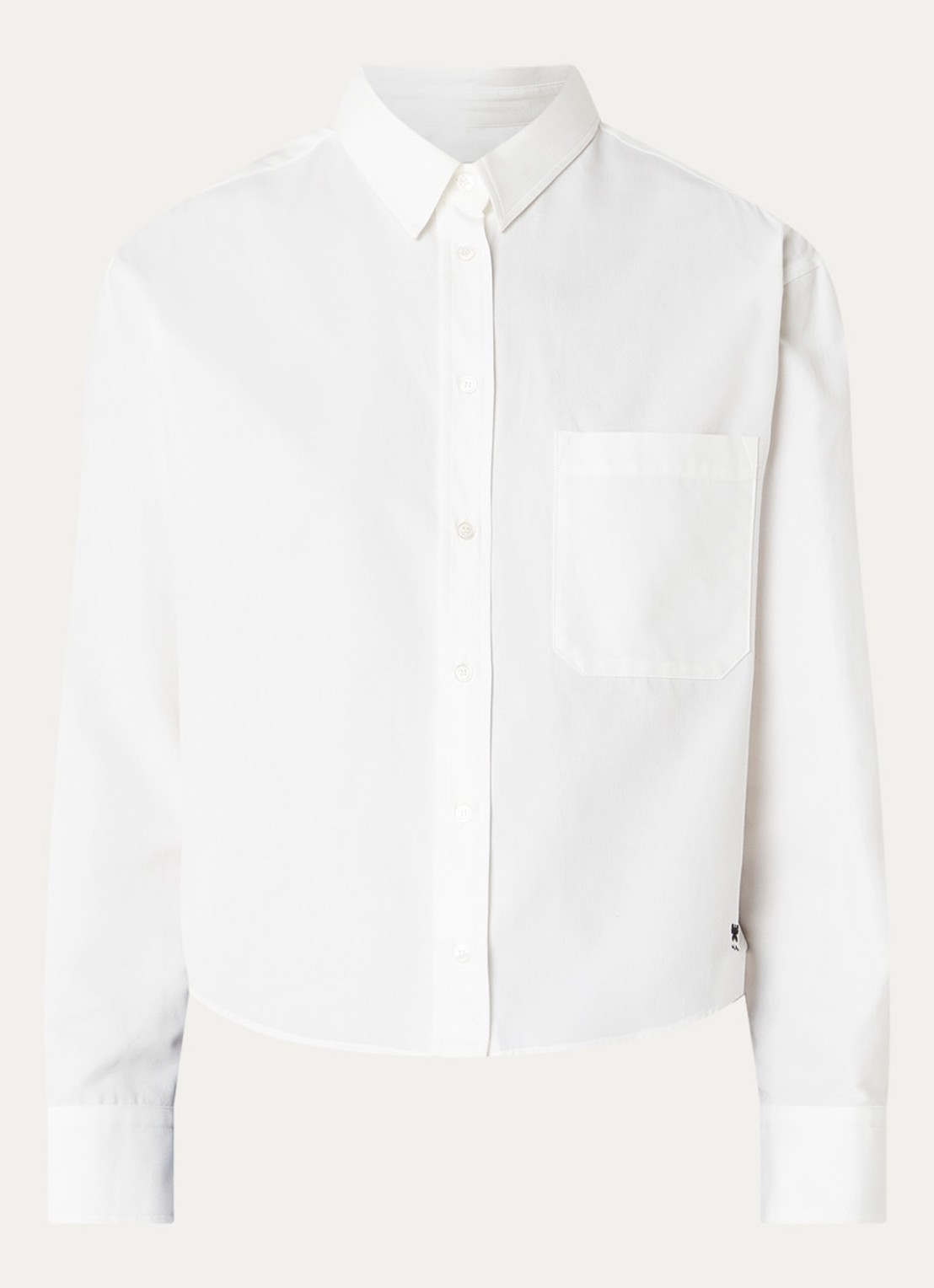 MaxMara Blouse met borstzak - voorkant wit