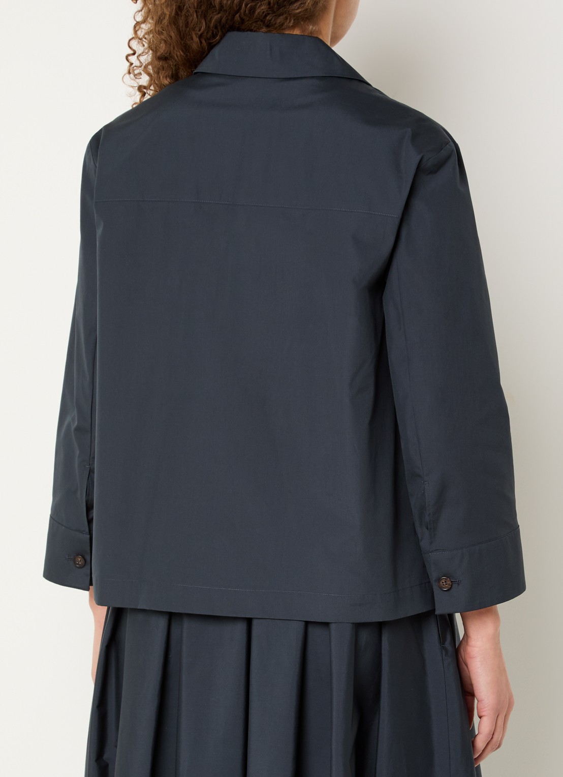 MaxMara Blouse met opgestikte zakken - achterkant 4 indigo