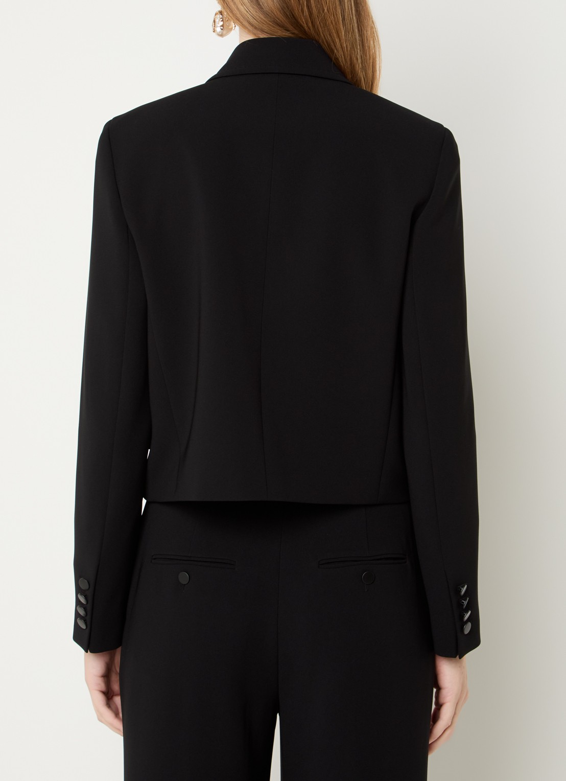 MaxMara Caprera double-breasted blazer met klepzakken - achterkant 4 zwart