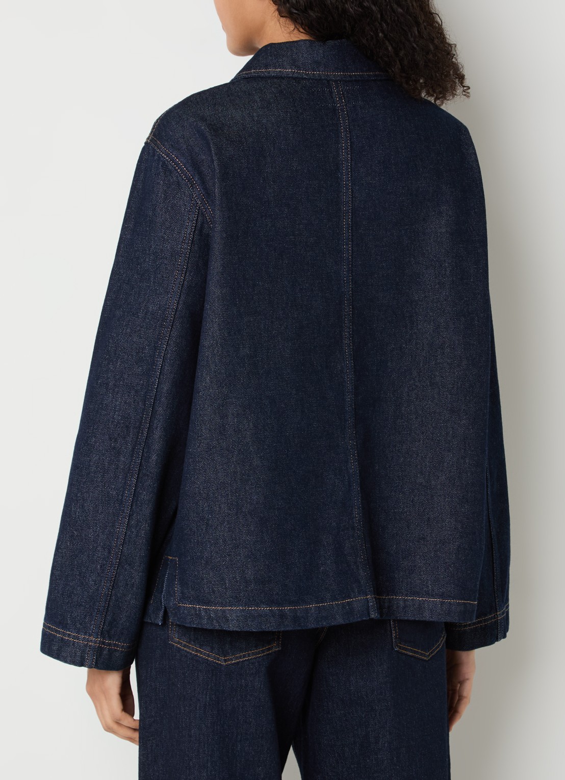 MaxMara Circoli spijkerjas met opgestikte zakken - achterkant 4 indigo