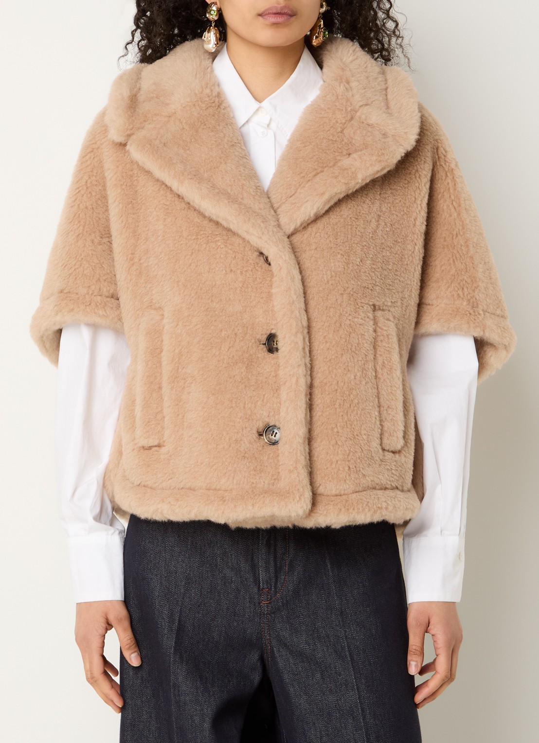MaxMara Corvino jack in kasjmierblend - detail 4 camel