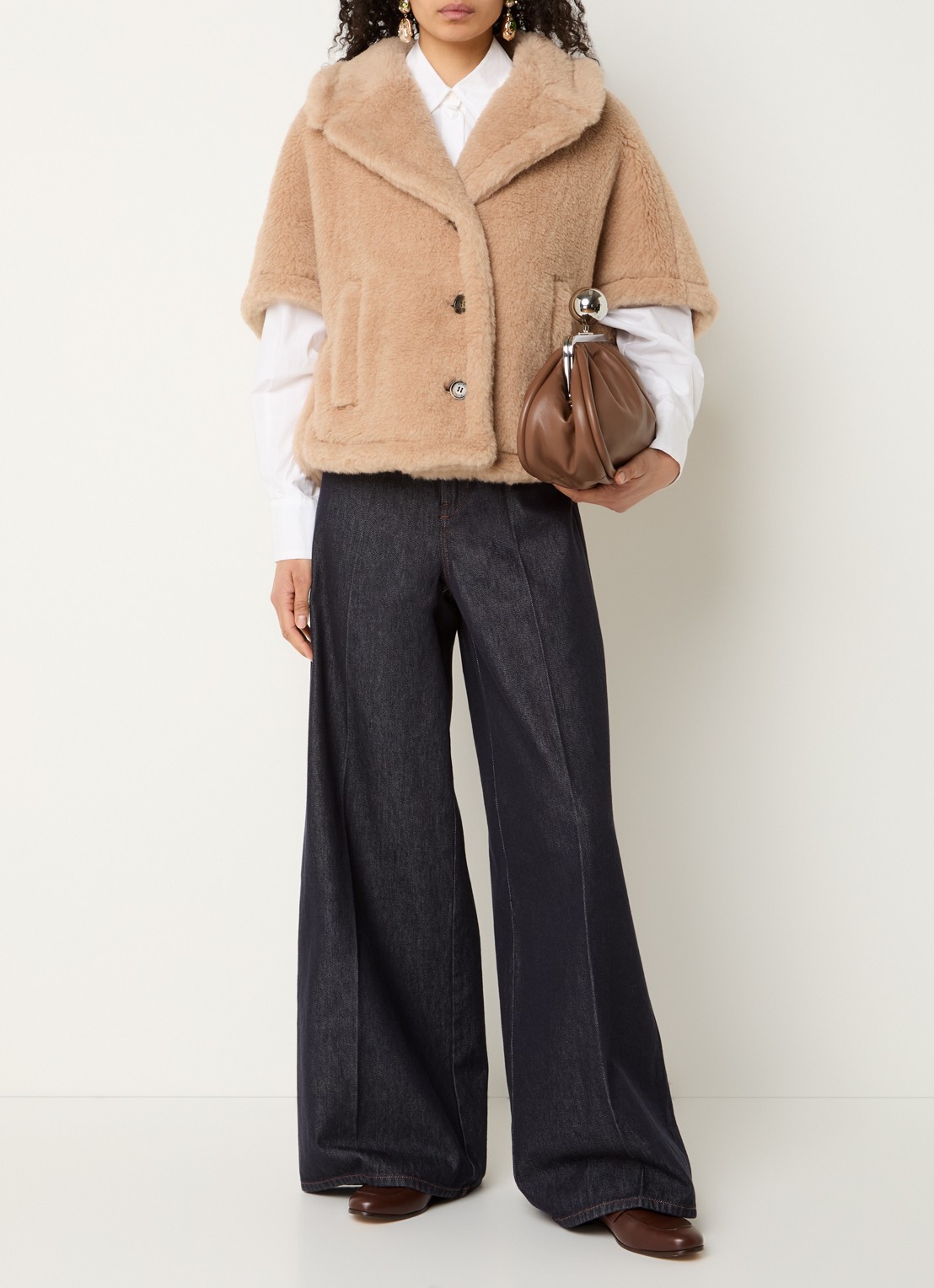 MaxMara Corvino jack in kasjmierblend - voorkant 3 camel