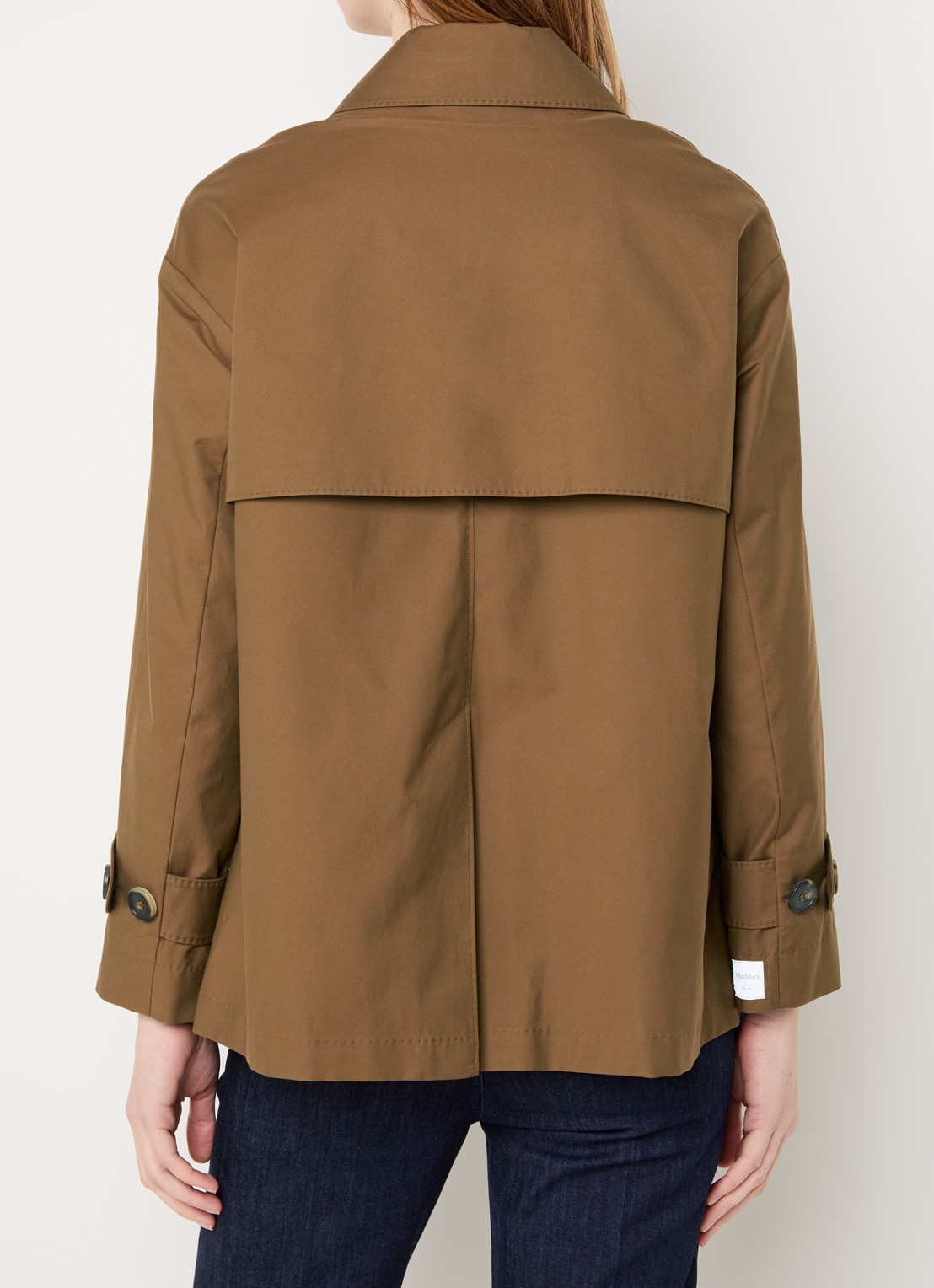 MaxMara Double-breasted trenchcoat met steekzakken - achterkant 4 bruin