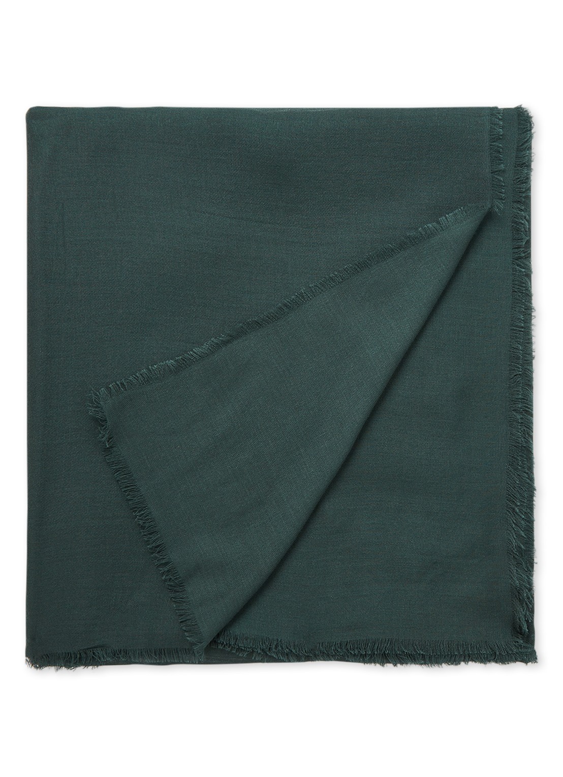 MaxMara Ema sjaal in uni 140 x 140 cm - voorkant groen