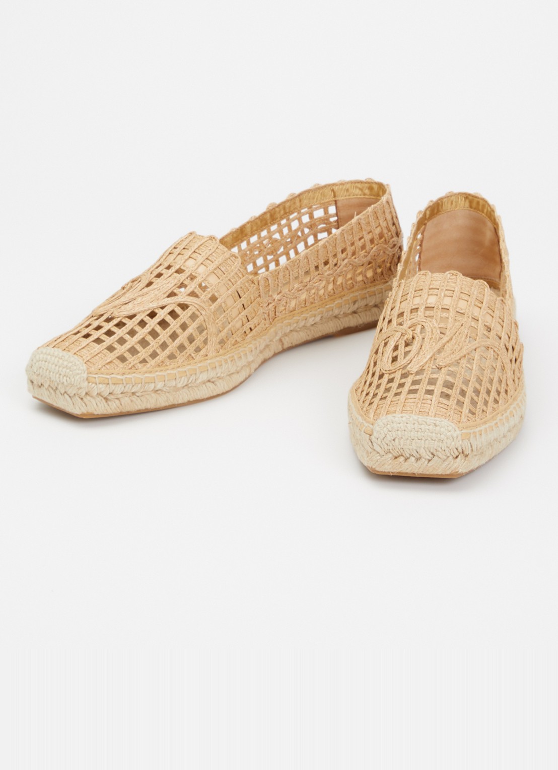 MaxMara Espadrille met opengewerkt dessin - detail 5 camel