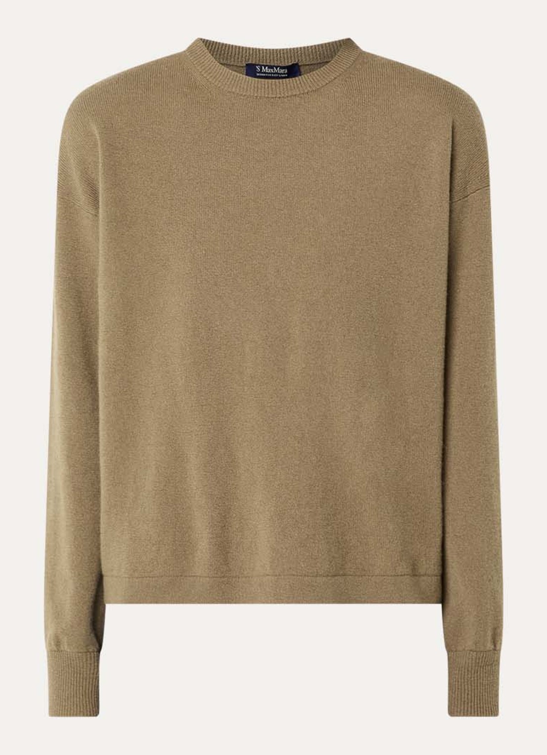 MaxMara Fijngebreide trui in kasjmierblend met stretch - voorkant 3 camel