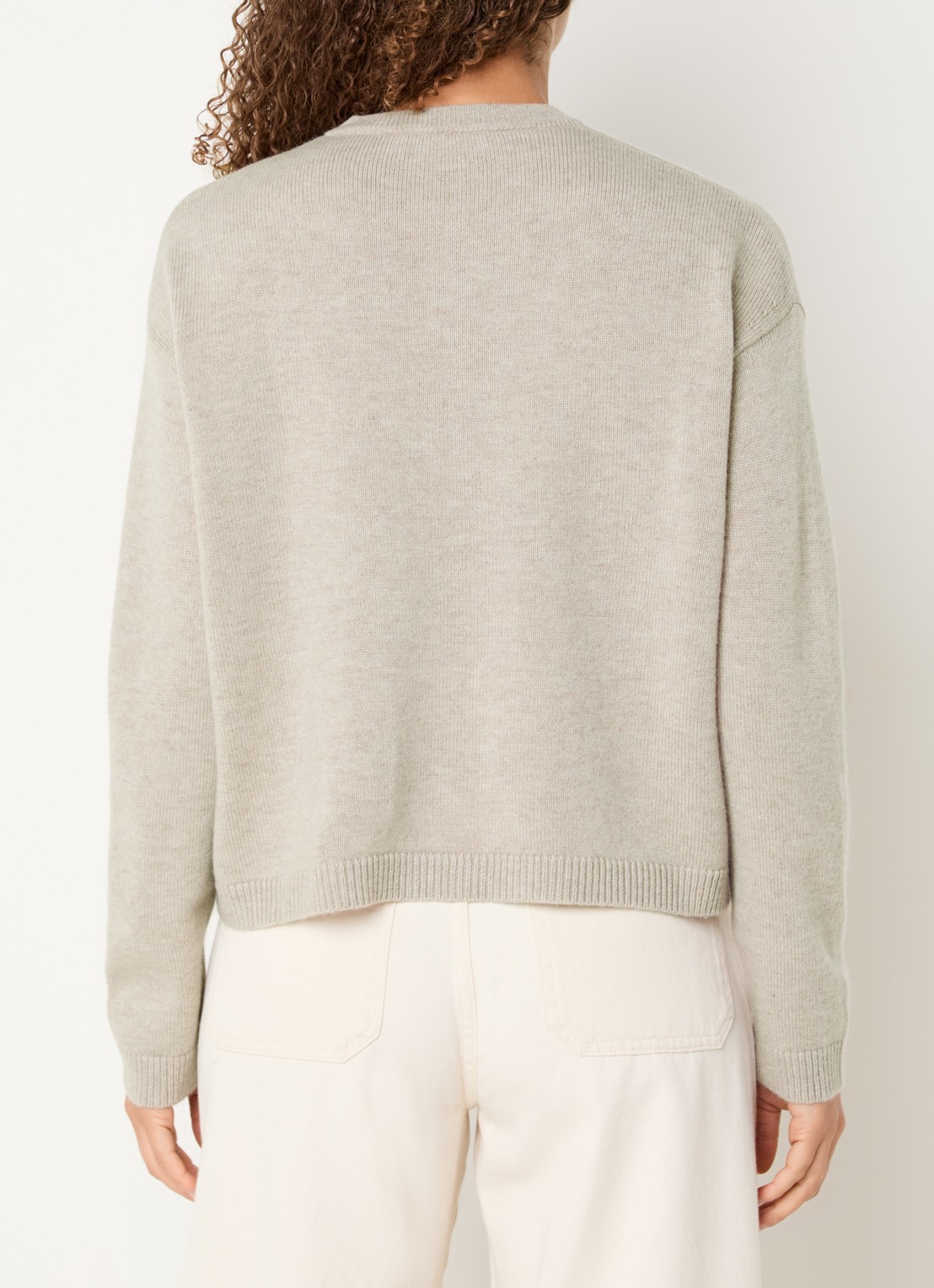 MaxMara Fijngebreide trui in kasjmierblend - achterkant 3 beige