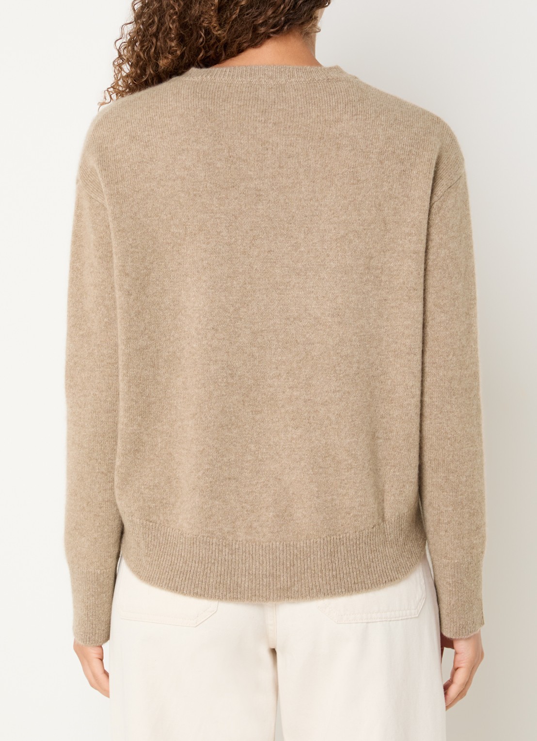 MaxMara Fijngebreide trui van kasjmier - achterkant 4 donkerbeige