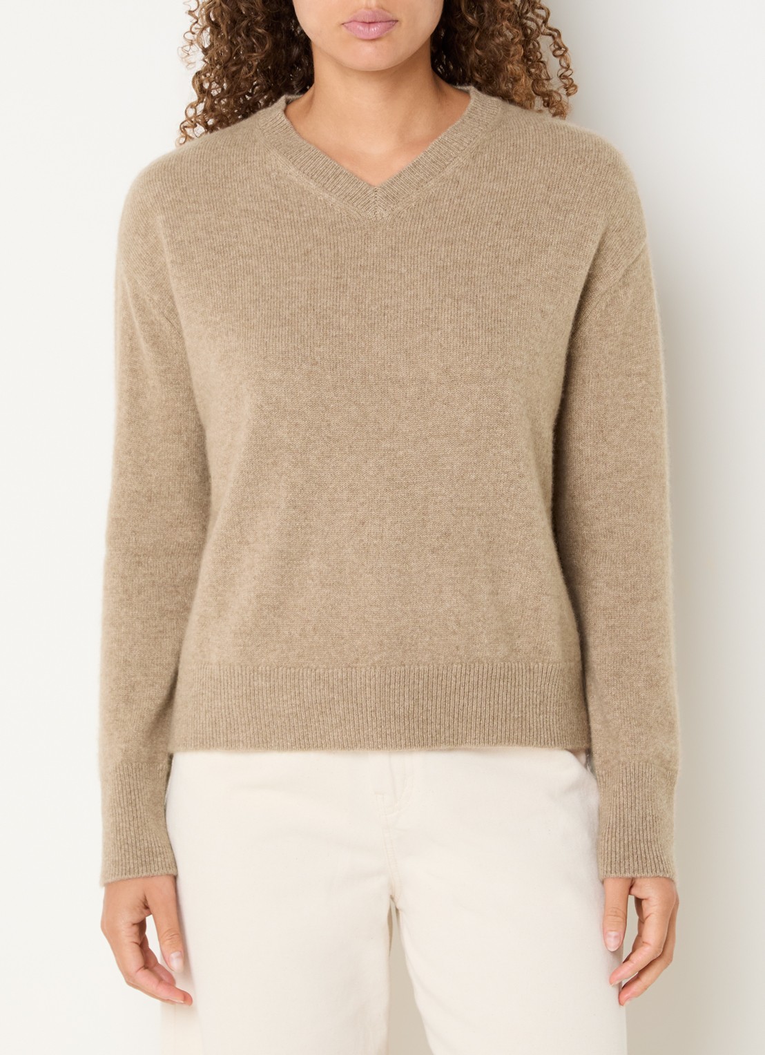 MaxMara Fijngebreide trui van kasjmier - detail 3 donkerbeige