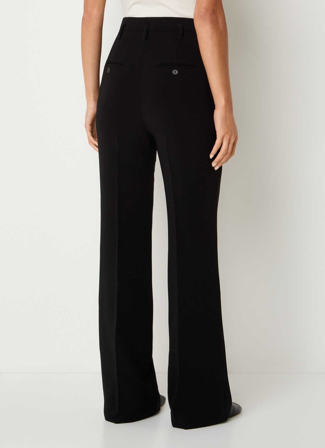 MaxMara High waist flared pantalon met steekzakken - achterkant 2 zwart