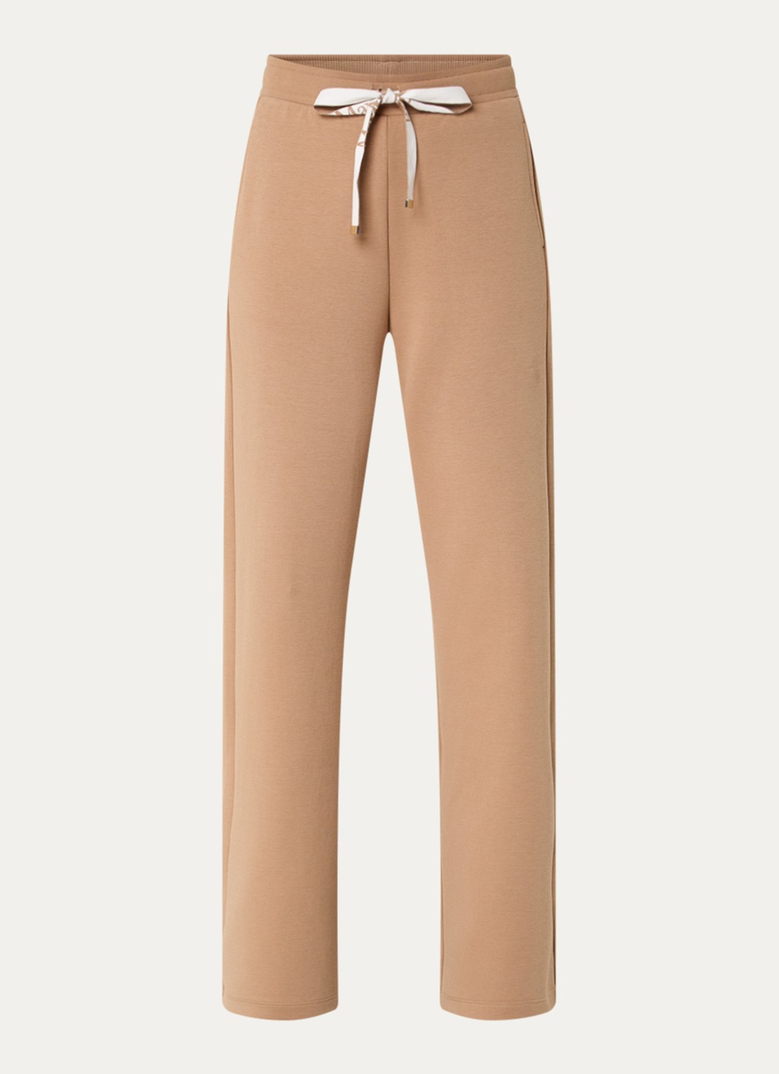 MaxMara High waist loose fit joggingbroek met steekzakken - voorkant 2 camel