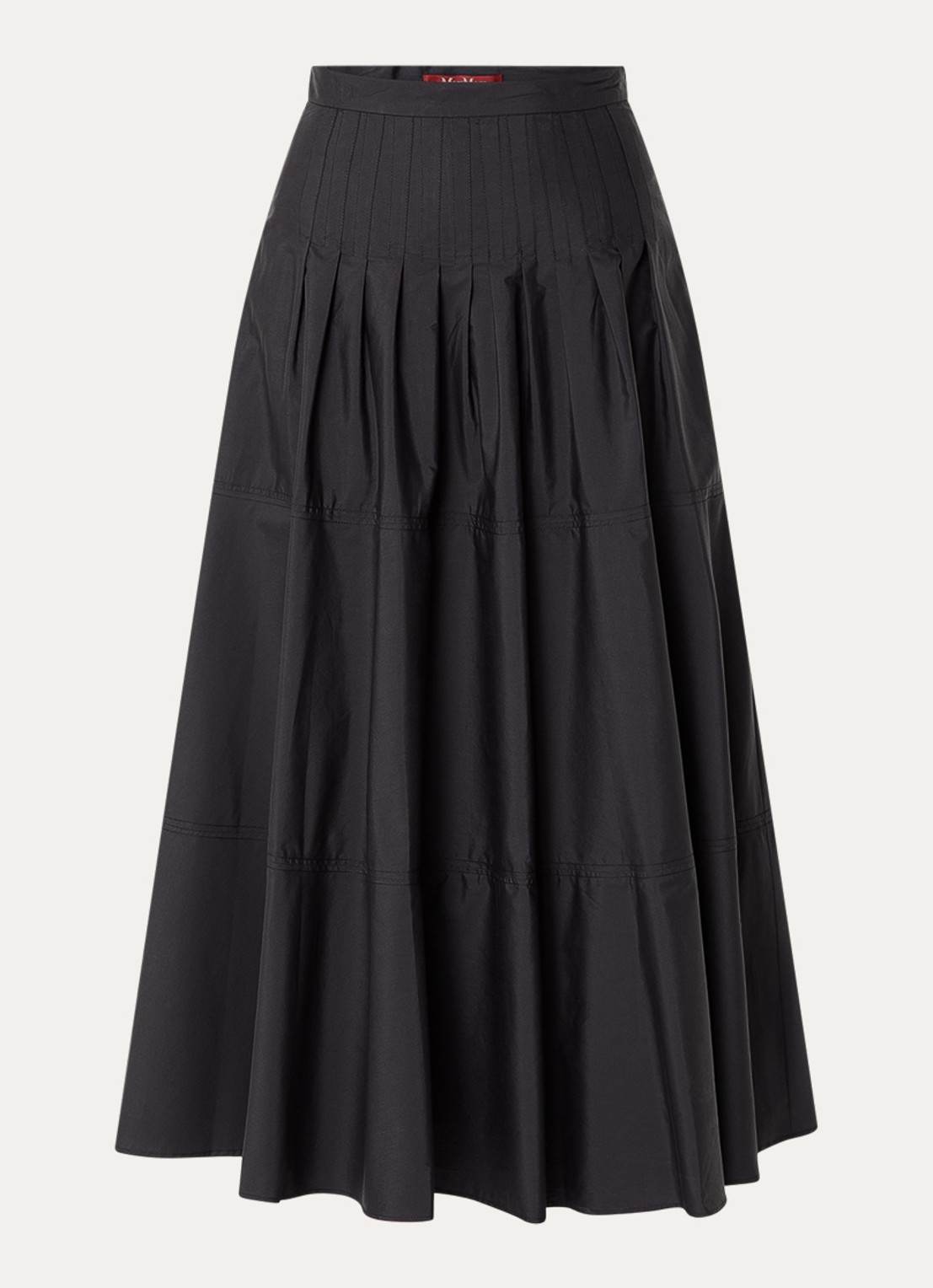 MaxMara High waist maxi A-lijn rok - voorkant 2 zwart